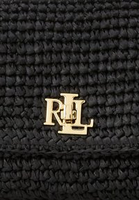 Lauren Ralph Lauren WOVEN STRAW MEDIUM SOPHEE BAG - Soma ar siksnu pāri ķermenim - black