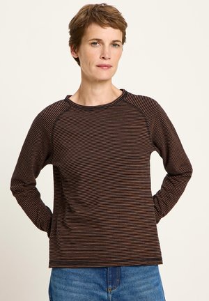 LANGARM - Long sleeved top - black  cinnamon