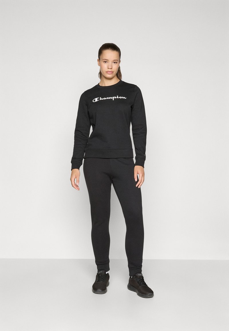 Champion BASICS CREWNECK LARGE LOGO - Mikina - black