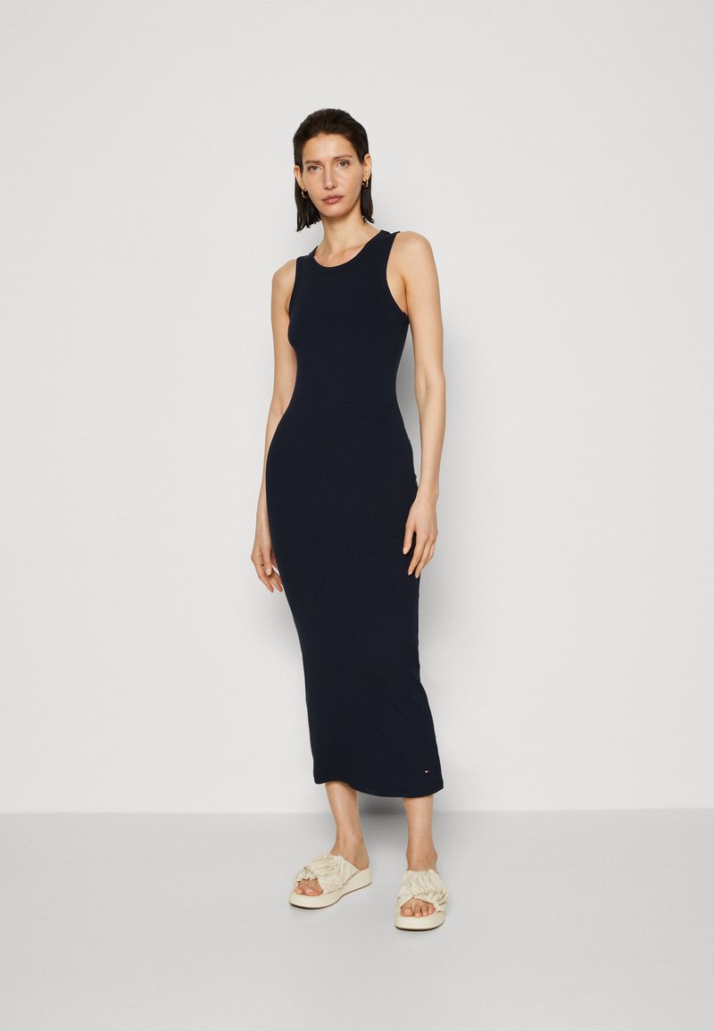 Tommy Hilfiger - SLIM MIDI DRESS - Tubino - desert sky, Ingrandire