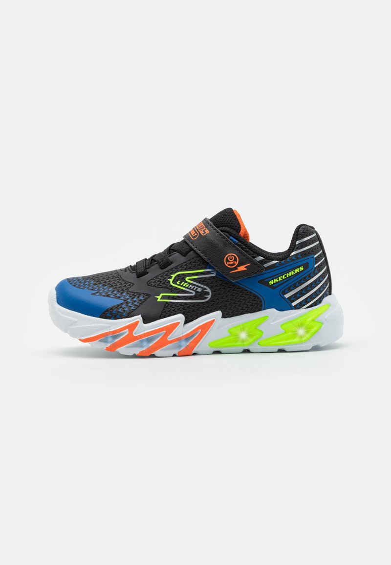 Skechers - FLEX-GLOW BOLT - Tenisky - black/blue/lime/orange, Zvětšit