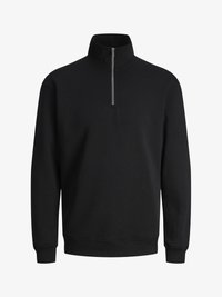 Jack & Jones JJEBRADLEY HALF ZIP - Sweater - black/zwart Jack & Jones JJEBRADLEY HALF ZIP - Sweater - black/zwart