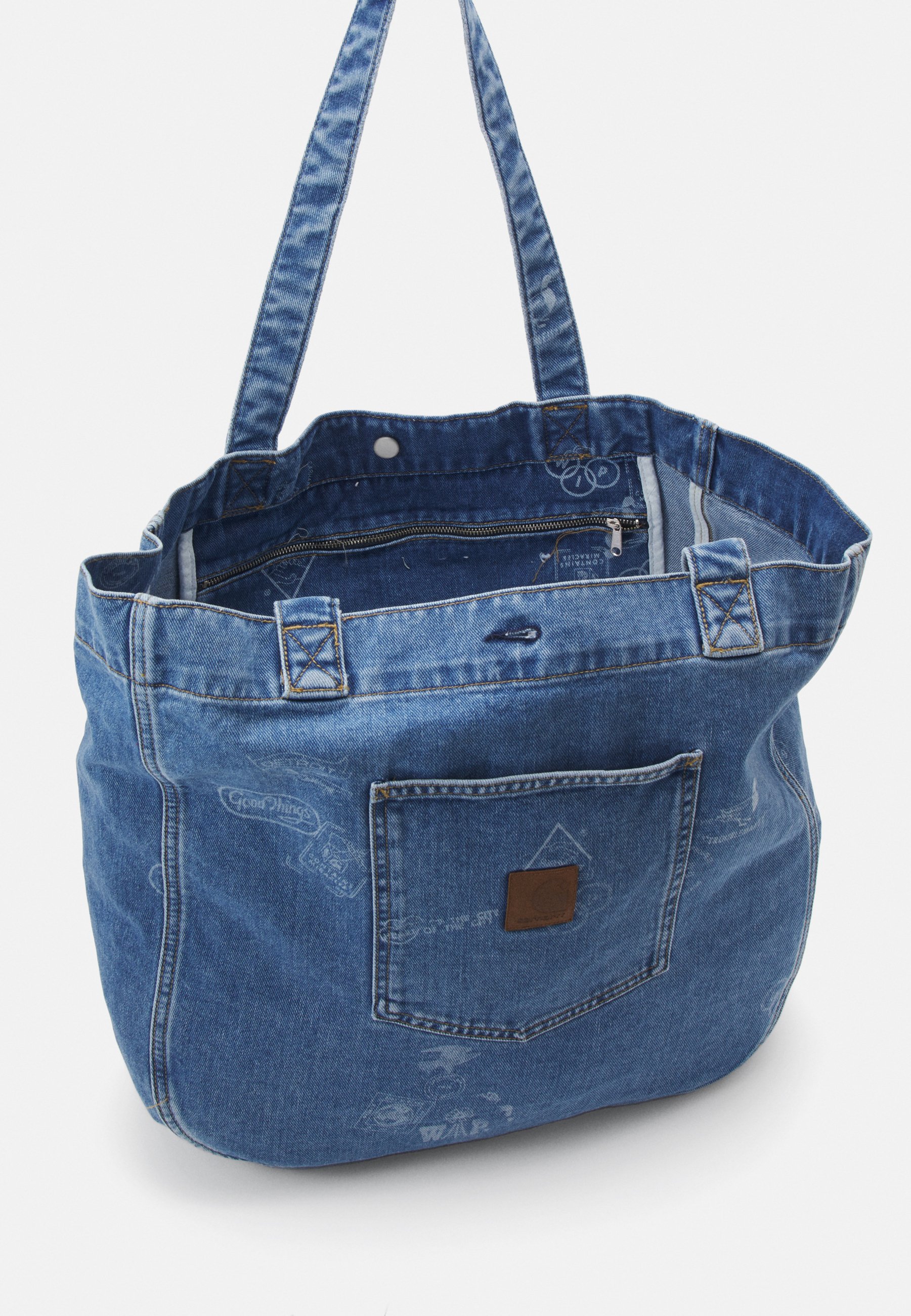 Carhartt WIP STAMP TOTE BAG UNISEX - Tote bag - blue/blue