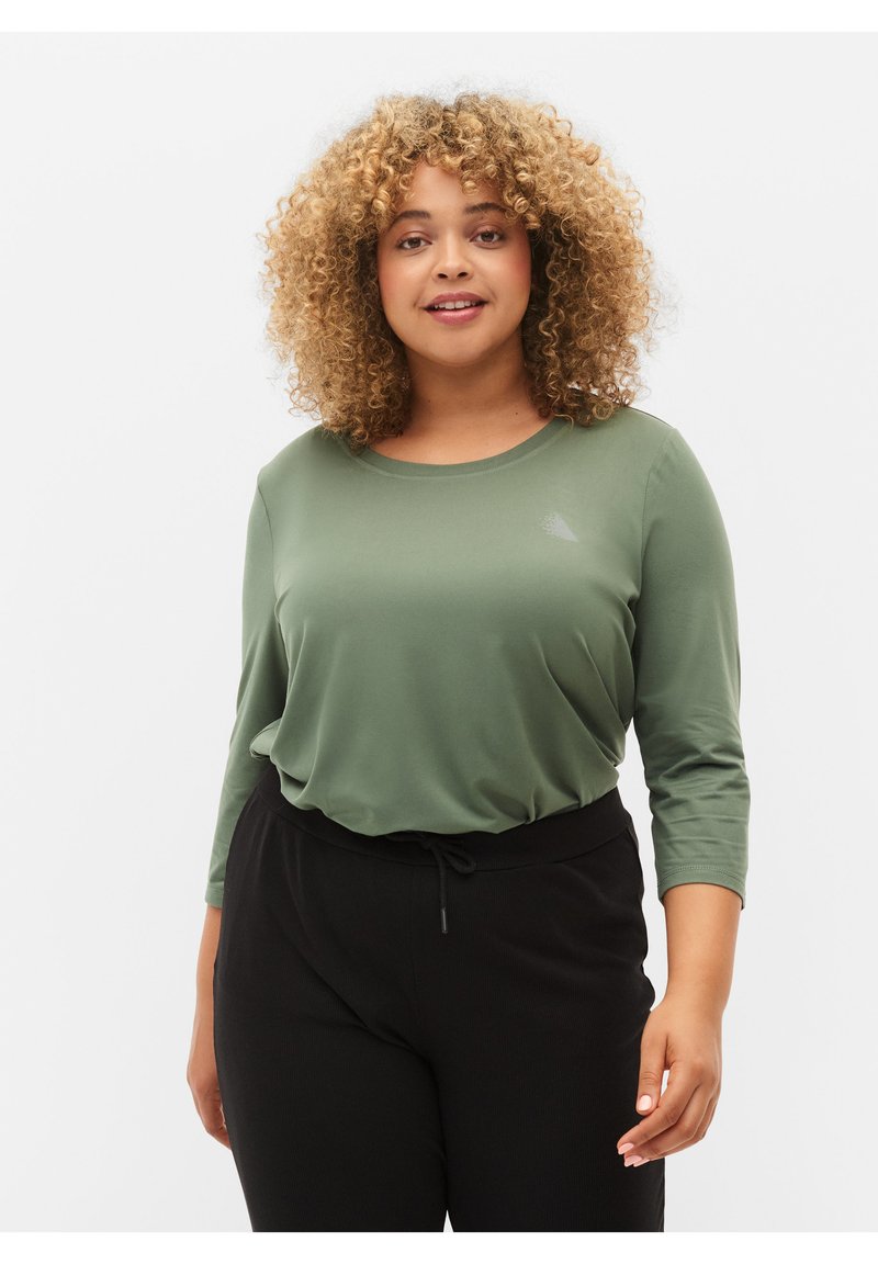 Active by Zizzi WORKOUT - Langarmshirt - laurel wreath