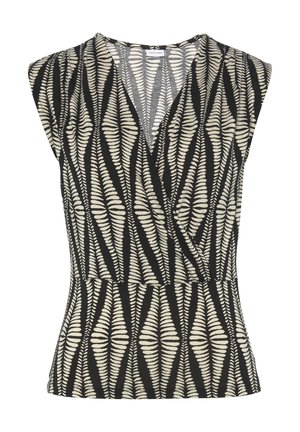 Top - schwarz sand bedruckt