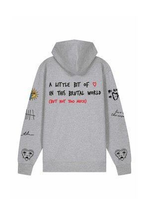 BRUTAL TATTOO EMBROIDERY UNISEX ZIPPED  - Sweat zippé - grey