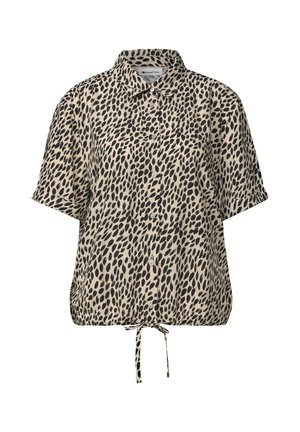 Street One, KURZARM HEMDBLUSE MIT PRINT - Overhemdblouse - cotton beige