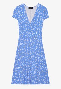 Žerzejové šaty - blue/white ditsy