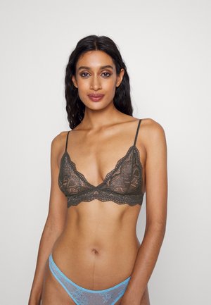 MARILYN BRA - Triangle bra - gray pinstripe