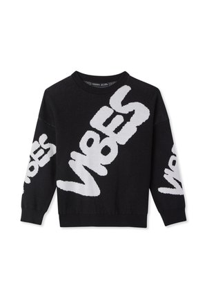 CON SCRITTA JACQUARD - Maglione - nero