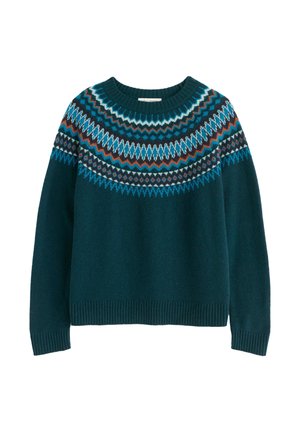 Seasalt Cornwall, SEASALT CORNWALL GURNARD'S HEAD JUMPER - Pullover - teal - windward raincloud mix