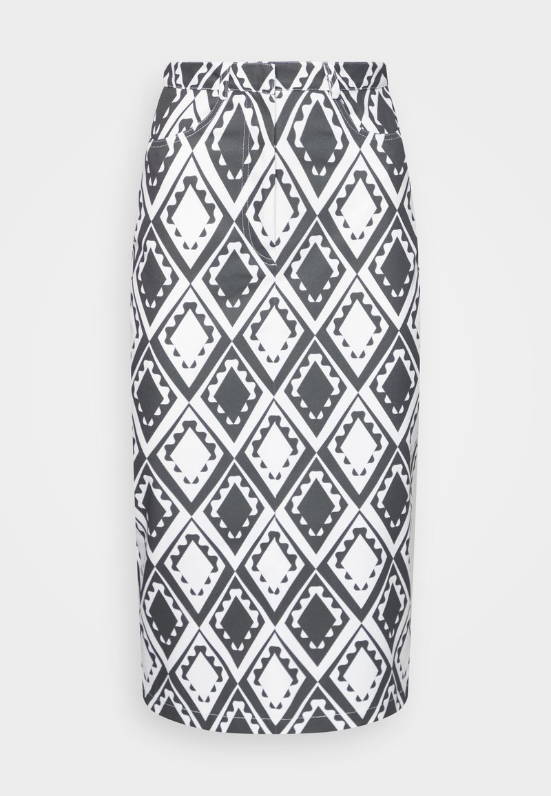 RICH MNISI DIAMOND PENCIL SKIRT Pencil skirt black/white/black Zalando.de