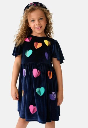 REGULAR FIT - SEQUIN HEART  - Kokteilikleit/peokleit - navy