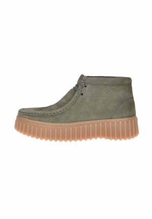 TORHILL MOSS - Stivaletti stringati - verde