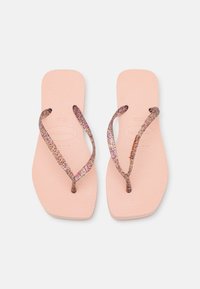Havaianas SLIM SQUARE LOGO METALLIC - Infradito da bagno - ballet rose