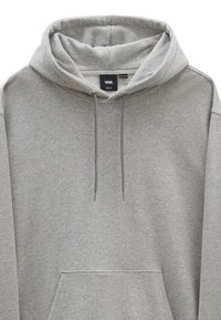 Felpa con cappuccio grigia realizzata in tessuto misto cotone. Presenta una tasca frontale, lacci e un design a vestibilità rilassata.