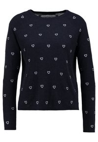 ONLY Stickad tröja - mottled dark blue