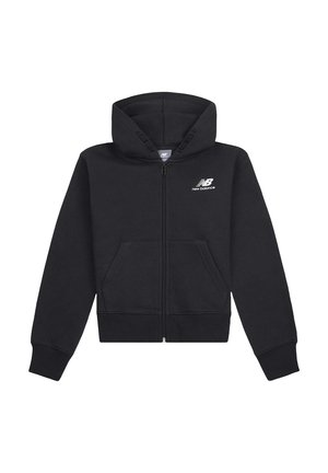 Felpa con zip - nero