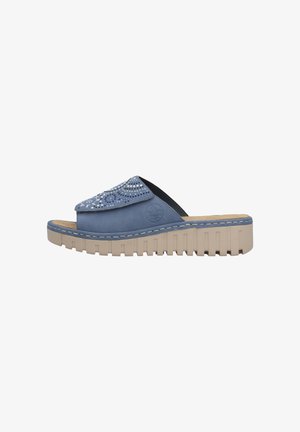 Rieker, RIEKER PANTOLETTEN V1395 - Mules - blue