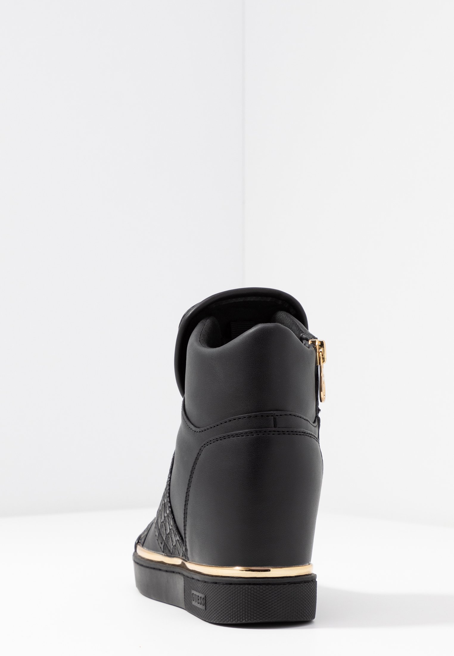 Guess FREETA - Sneakers hoog - black/Zwart - Zalando.nl