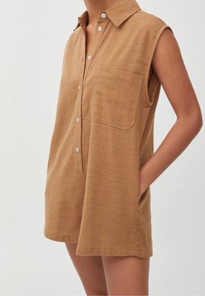 Button-down blouse - brown