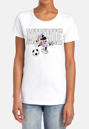 Disney, MINNIE MOUSE FOOTBALL KICK - Print T-shirt - white