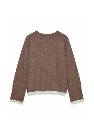 Vero Moda, KNITTED PULLOVER AWMAGALENE KNITTED PULLOVER - Pullover - brown lentil