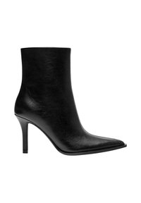 High heeled ankle boots - black