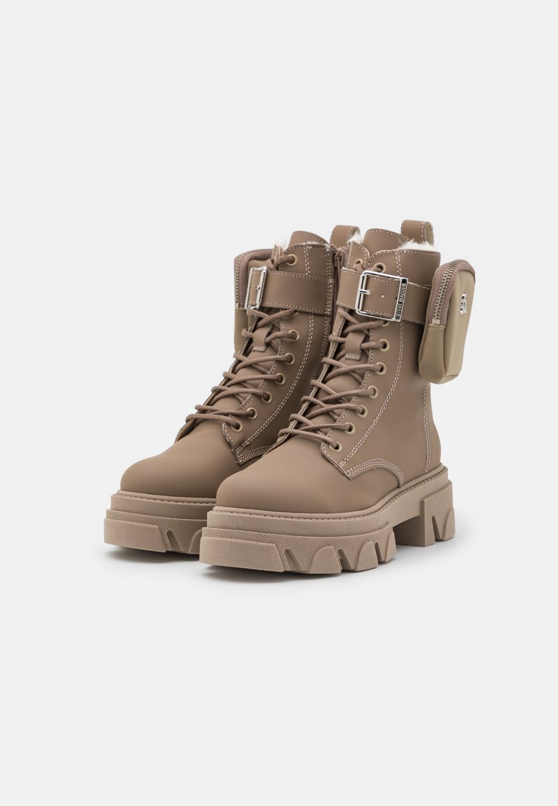Damen Ankle Boots | Steve Madden MARRI Plateaustiefelette dark beige rain/beige - HH66216 Damen Ankle Boots | Steve Madden MARRI Plateaustiefelette dark beige rain/beige - HH66216