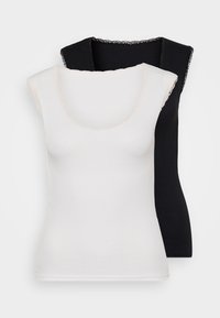 Anna Field 2 PACK - Maglietta intima - white/black