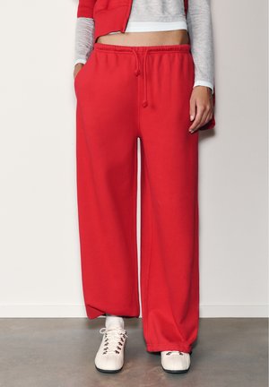 PULL&BEAR, STRAIGHT-LEG - JOGGERS - Pantalon de survêtement - red