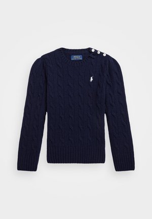 Polo Ralph Lauren CABLE-KNIT WOOL-CASHMERE JUMPER - Maglione - hunter navy