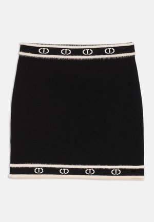 SKIRT - Mini sijonas - black/off white