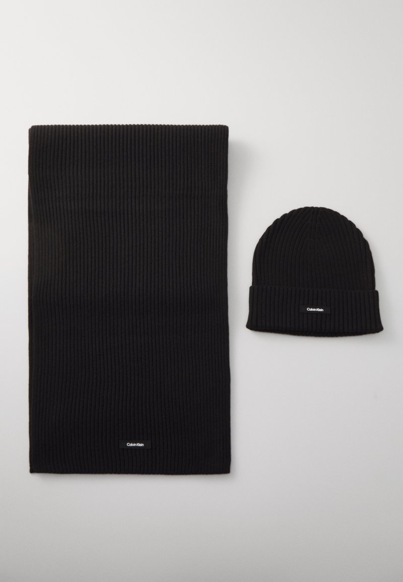 Calvin Klein Black Cotton Men Scarf Set main image 0