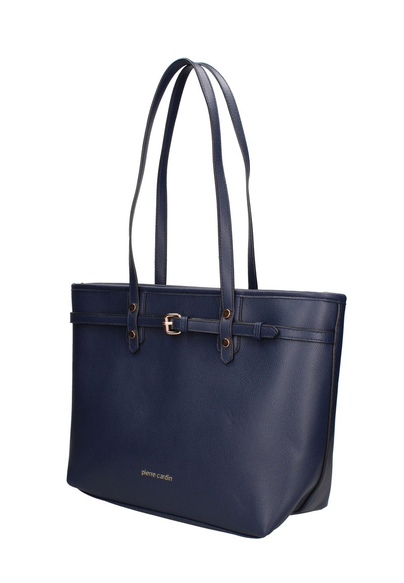Sac Vintage Pierre Cardin Cuir Et Textile Marine - Occasion Très Bon état