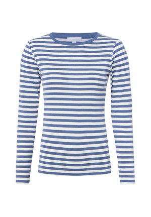 brookshire, BROOKSHIRE LANGARMSHIRT - Long sleeved top - blau weiß