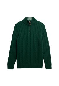 CLASSIC CABLE HALF-ZIP - Trui - forest green