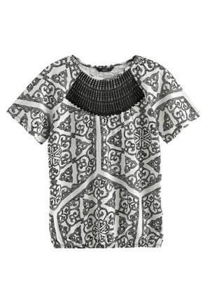 REGULAR FIT - Nyomott mintás póló - black white