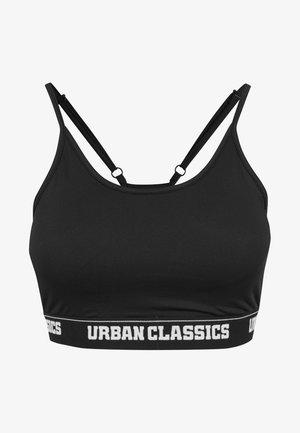 Mustmustri mustrakk, reguleeritavad rihmad, logo riba tekstiga "URBAN CLASSICS", sile kangas ja sobiv disain mugavuse ja toe tagamiseks.