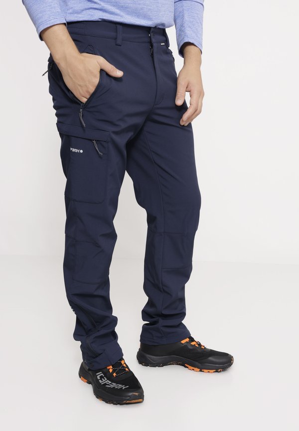 BOUTON - Cargo trousers - dunkel blau
