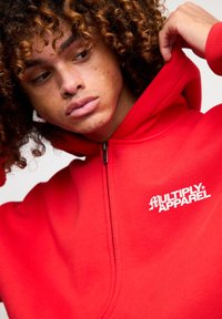 Multiply Apparel OVERSIZE TRIAL - Sudadera con cremallera - flame scarlet
