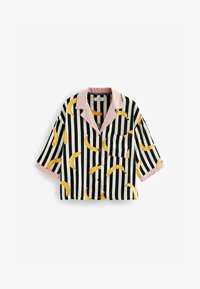 Valitud, monochrome stripe banana print