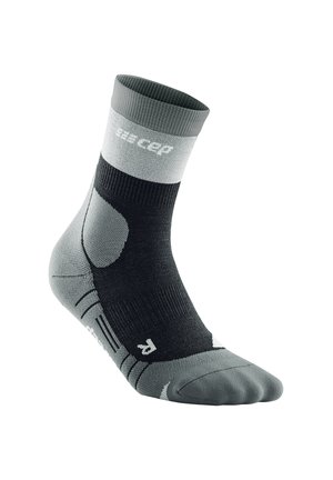 CEP, COMPRESSION HIKING LIGHT MERINO MID CUT - MADE IN GERMANY - Sports socks - stonegrey