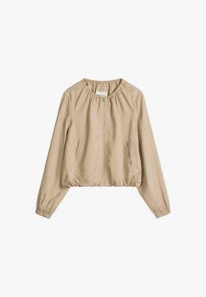 Marc O'Polo, INDOOR JACKET, BLOUSON, COLLARLESS, GATHERING DETAILS - Bomberjacke - sandpaper
