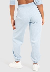 Smilodox AMELIA CUFFED JOGGERS - Trainingsbroek - hellblau melange