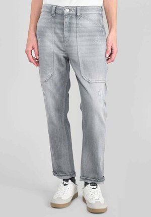 LARGE GIRLFRIEND TAILLE - Jeans baggy - gris