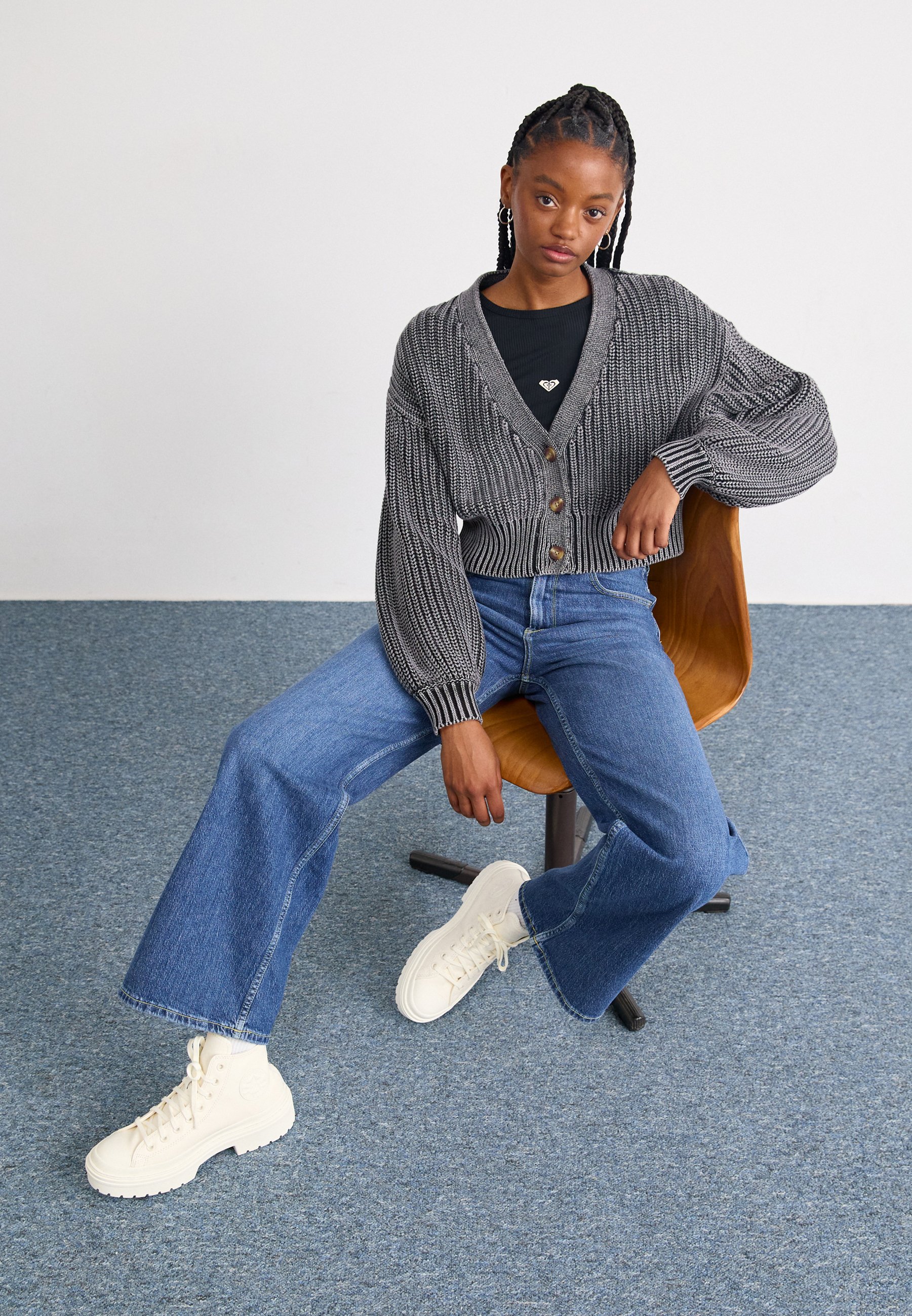 Roxy SUNDAZE WASHED - Cardigan - black - Zalando.co.uk