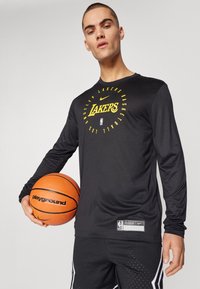 Nike Performance NBA LOS ANGELES LAKERS PRACTICE LONG SLEEVE - Klubové oblečenie - black