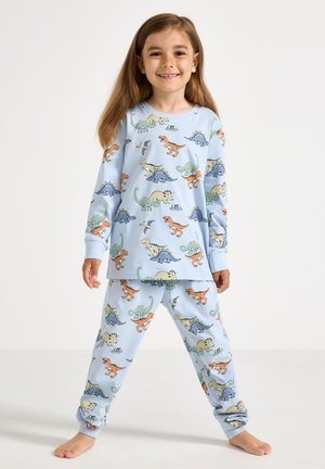 Lindex, LINDEX PYJAMA SET WITH VEHICLES LINDEX - Nachtwäsche Set - light blue