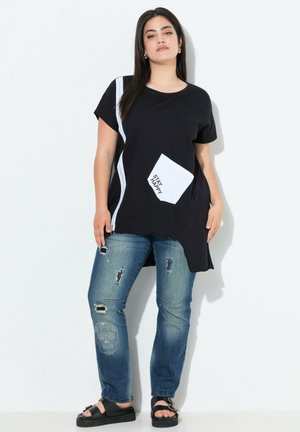 ZIERZIPPER - Print T-shirt - black